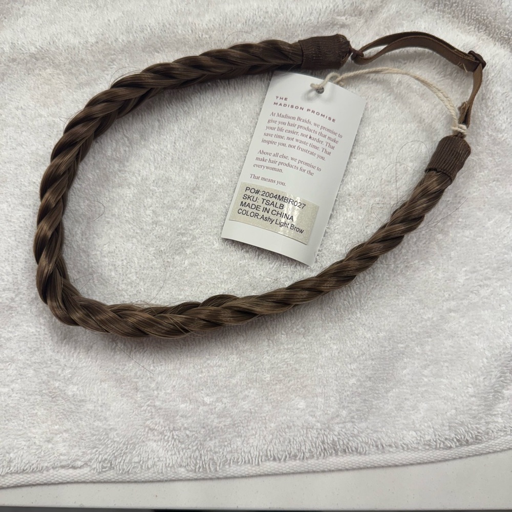 Elegant Brown Braided Hair Accessory